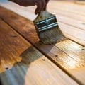 Brushing On Stain for a Wood System